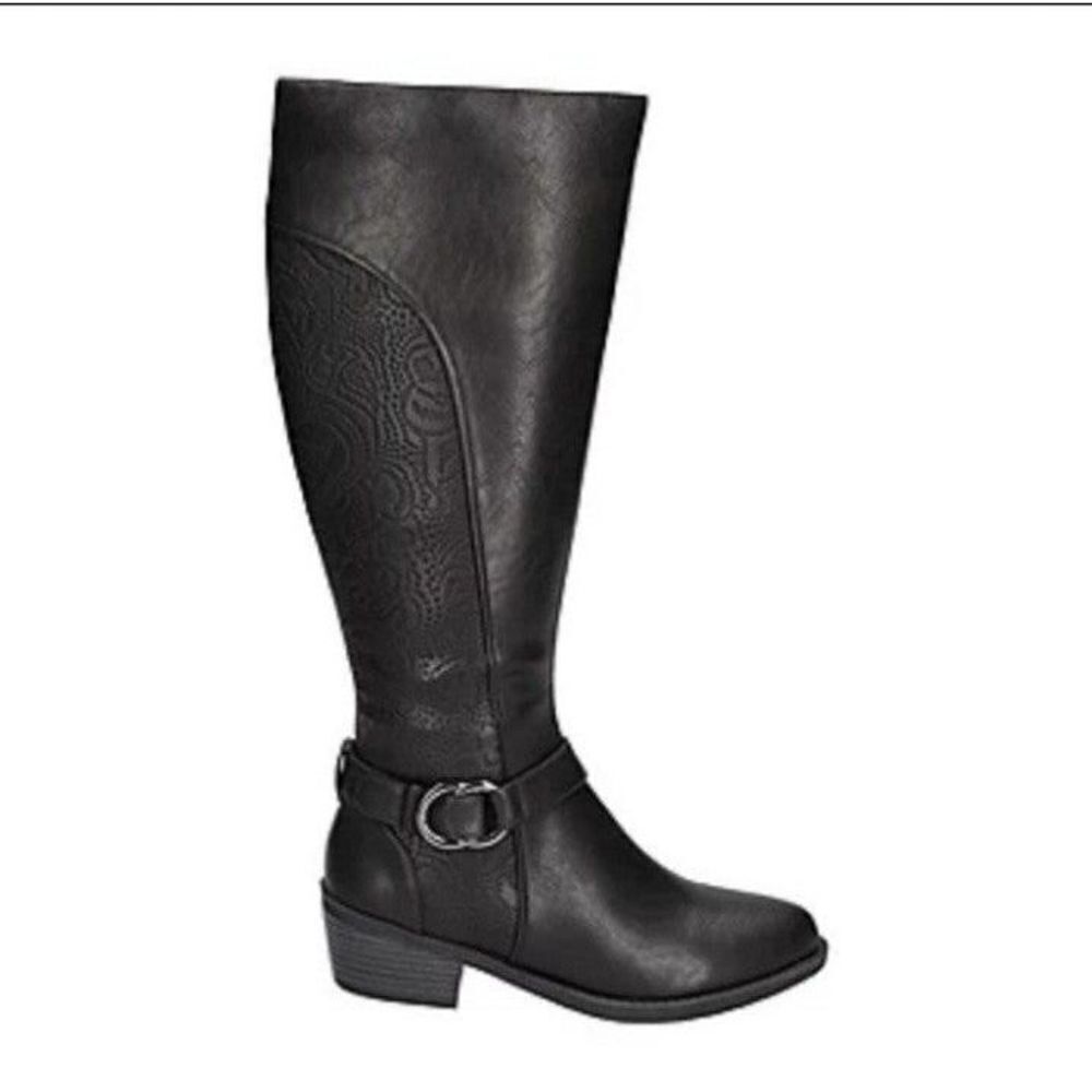 Easy Street Womens Luella Block Heel Riding Boots sz 9